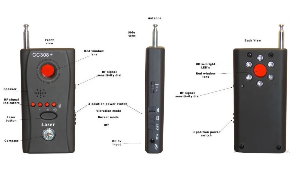 CC308+ Anti-Spion Kamera Scanner & GSM Bugs Detektor Kaufen