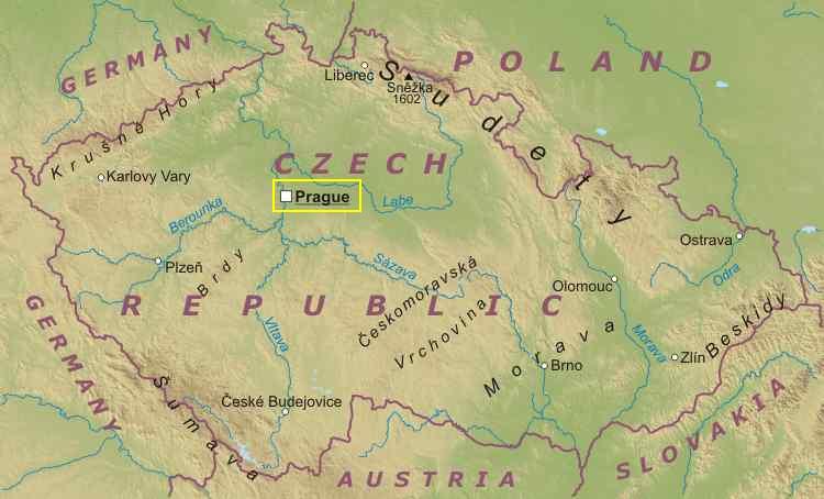 Tschechische Republik Karte